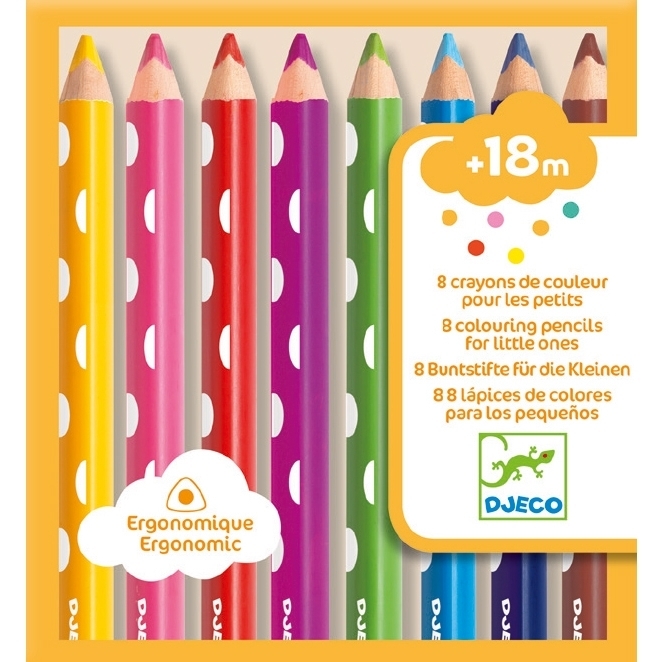 8 colouring pencils for little ones - Vastag színesceruza